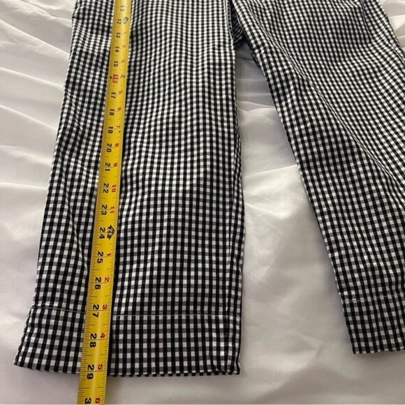 Lauren Ralph Lauren Gingham Check Ankle Pants Stretch 6 - Picture 8 of 10